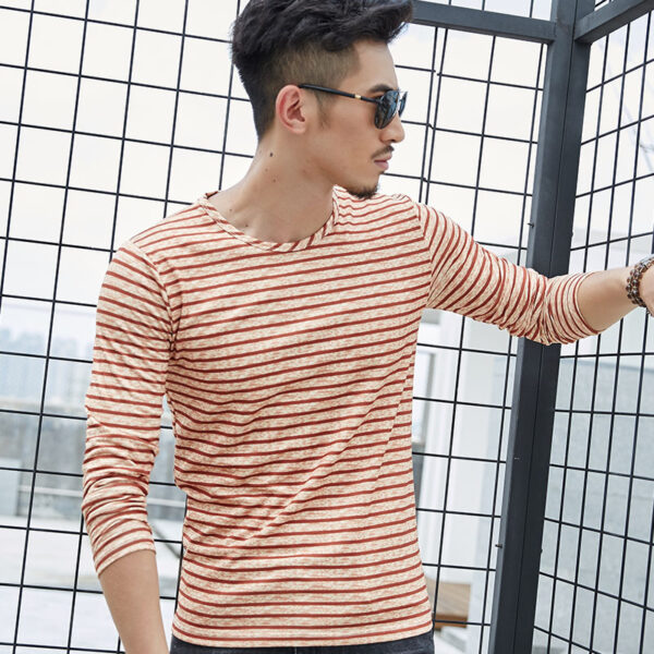 men's collar T-shirts, long sleeves, long sleeves, long sleeves, long sleeves, long sleeves and velvet t-shirts - Image 7