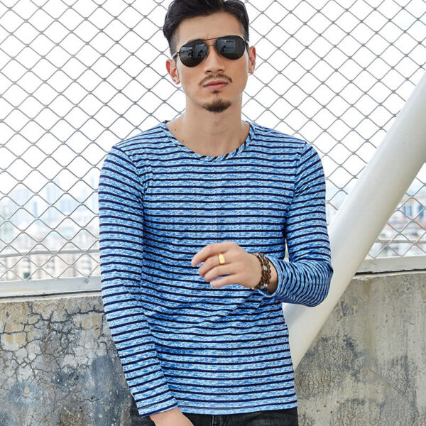 men's collar T-shirts, long sleeves, long sleeves, long sleeves, long sleeves, long sleeves and velvet t-shirts - Image 10