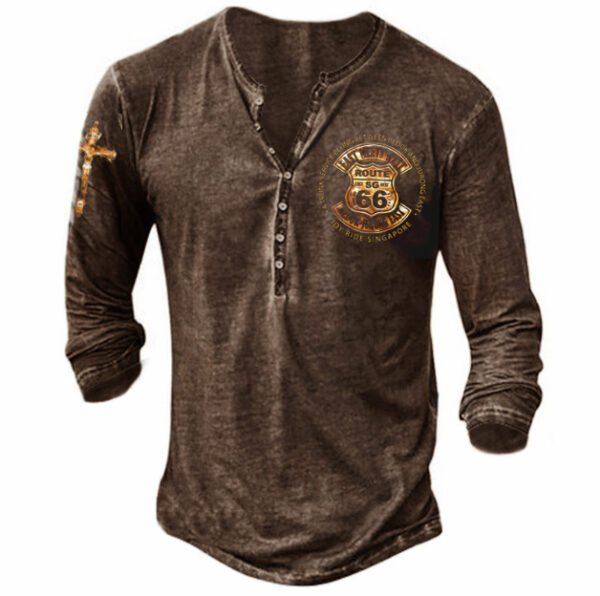 Men's Long Sleeve Fashion Tee - Image 4